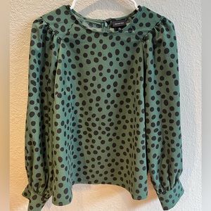 Who What Wear Polka Dot Blouse